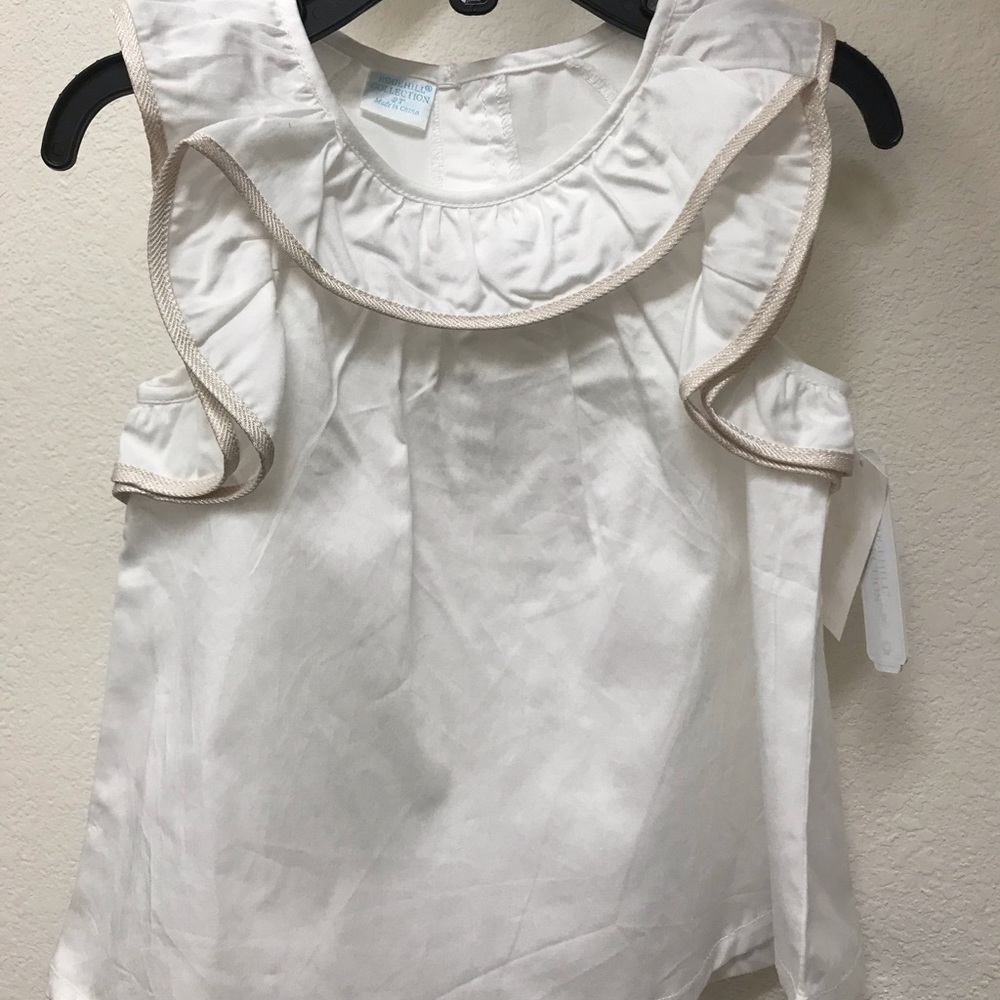 Edgehill Collection White Sleeveless Blouse NWT